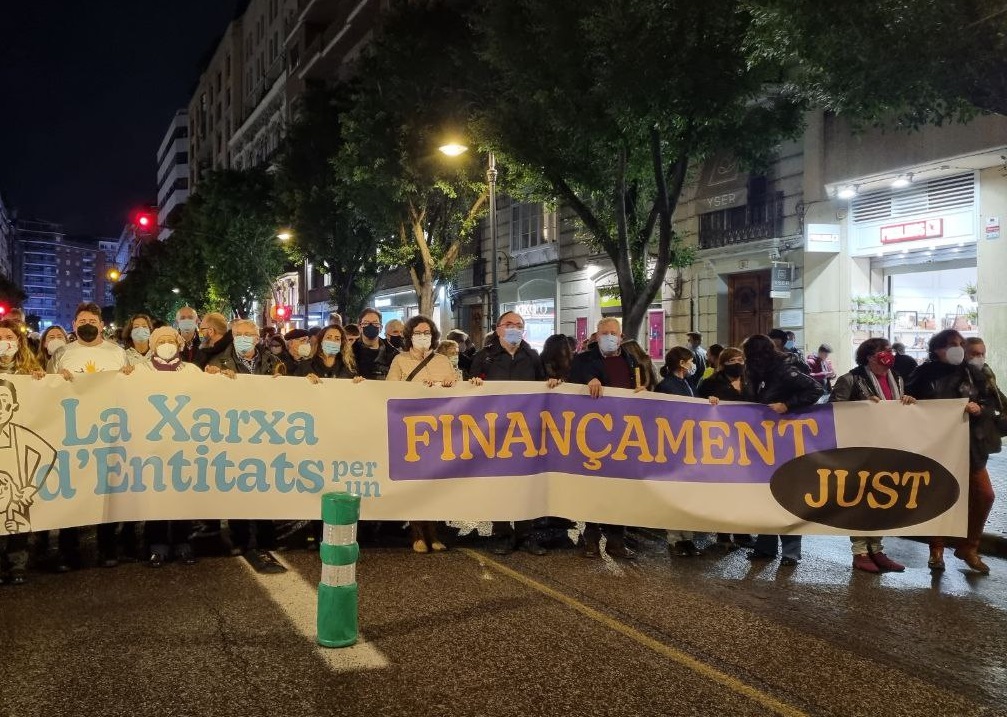 La UCEV, present a la manifestació celebrada a València per un finançament just