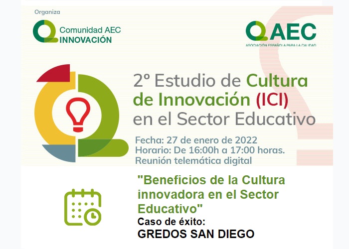 AEC celebrarà la jornada en línia "Beneficis de la Cultura innovadora en el Sector Educatiu"