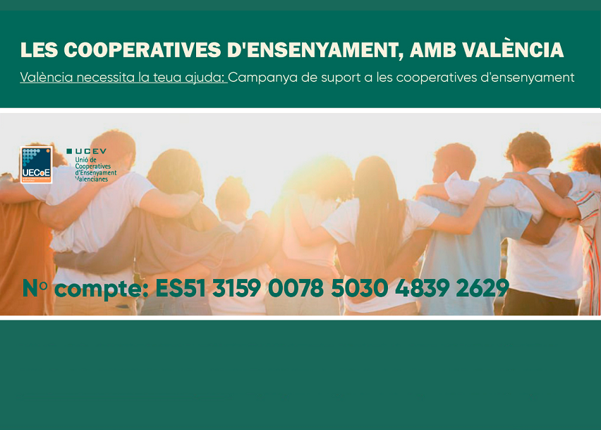 El Fons Solidari Cooperatiu promogut per UECOE-UCEV supera els 125.000 euros de recaptació