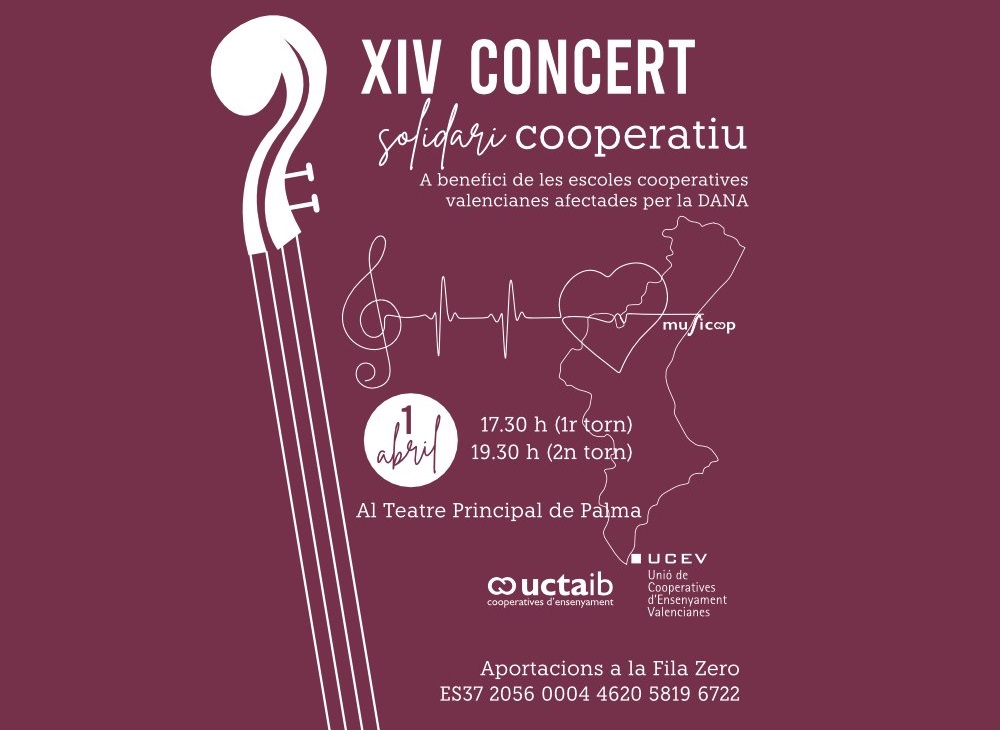 Un concert i un festival flamenc benèfics a Palma i Sevilla recaptaran fons per a escoles cooperatives afectades per la dana