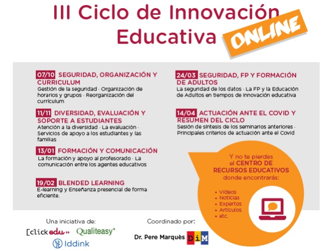 5é Seminari del Cicle d’Innovació Educativa: L’Educació en temps Covid 