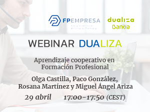 Webinar gratuito “Aprendizaje cooperativo en Formación Profesional” de Formación FPEmpresa y Dualiza