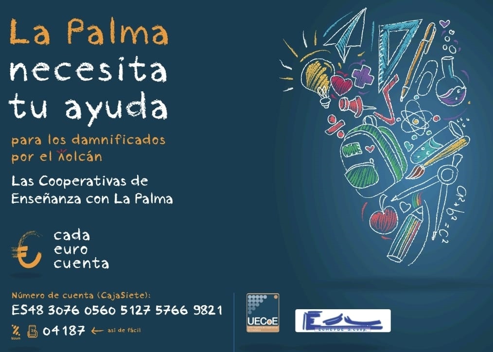 Campaña solidaria: “Las Cooperativas de Enseñanza con La Palma”