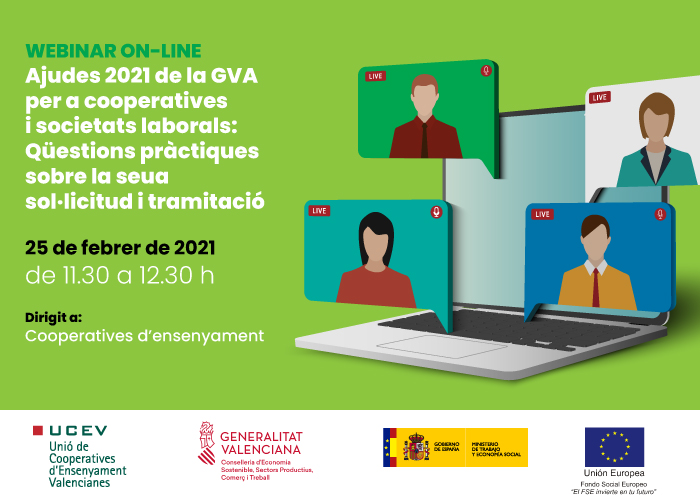 Webinar 'Ajudes 2021 de la GVA per a Cooperatives: Qüestions pràctiques'