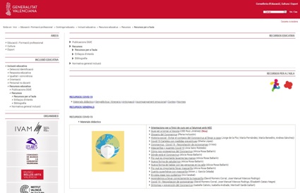 Educació crea un repositori digital amb recursos sobre la COVID-19 accessibles a l'alumnat amb necessitats educatives